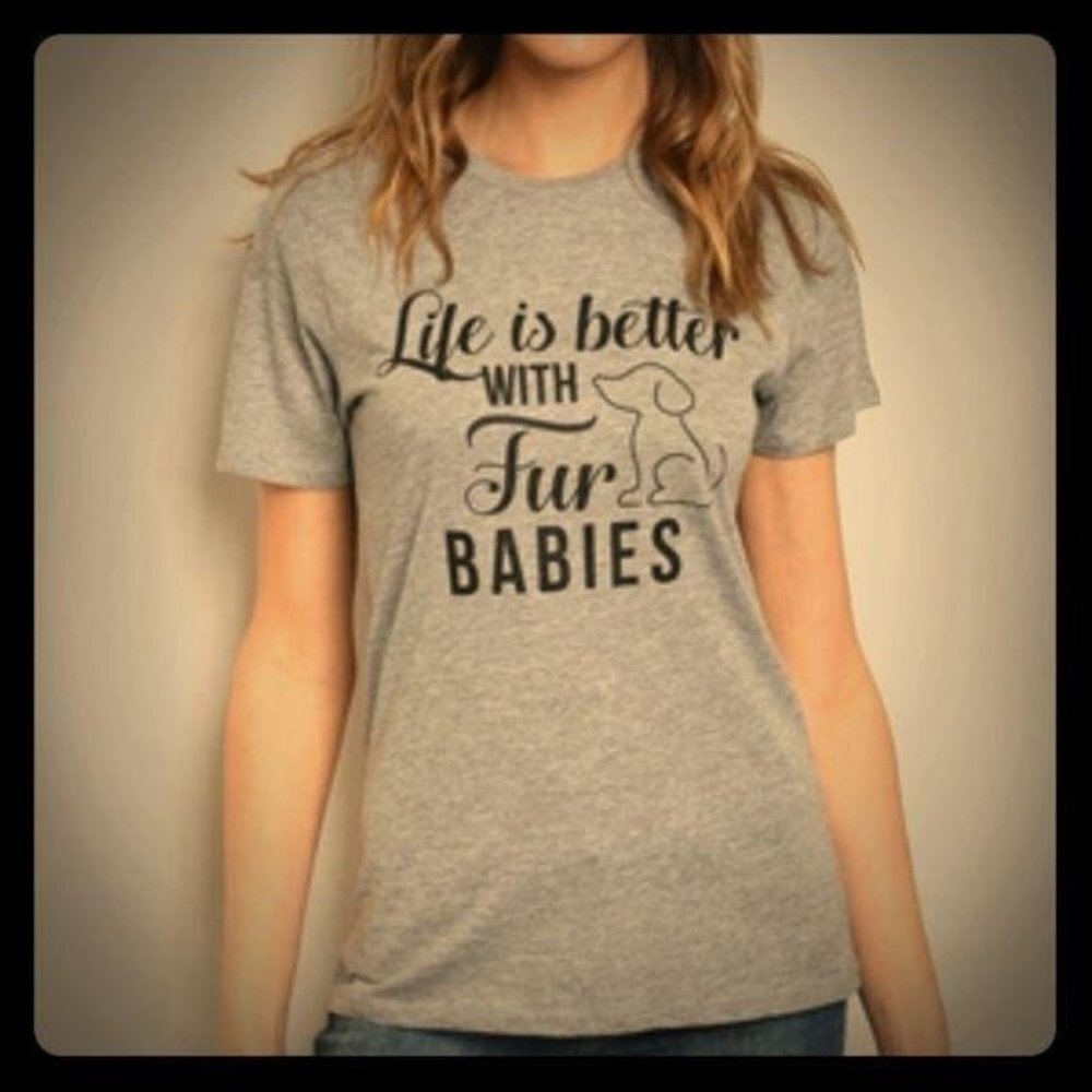 Fur Babies Graphic Tee, L NWOT